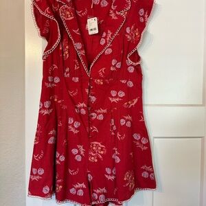 Free People Crimson Floral Dress